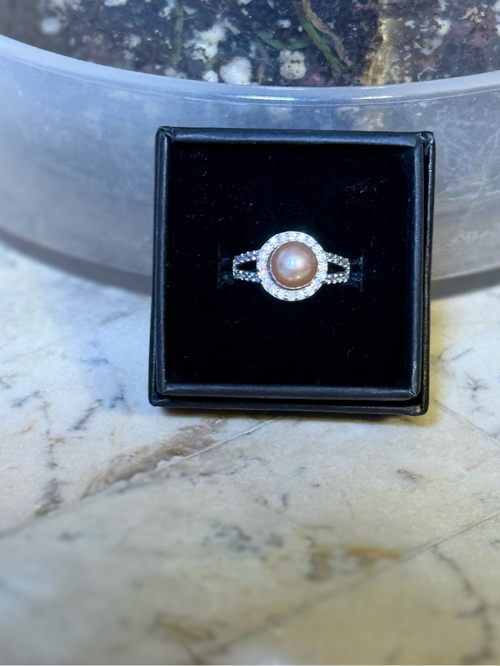 Pink Pearl Halo Ring - Picture 3 of 6